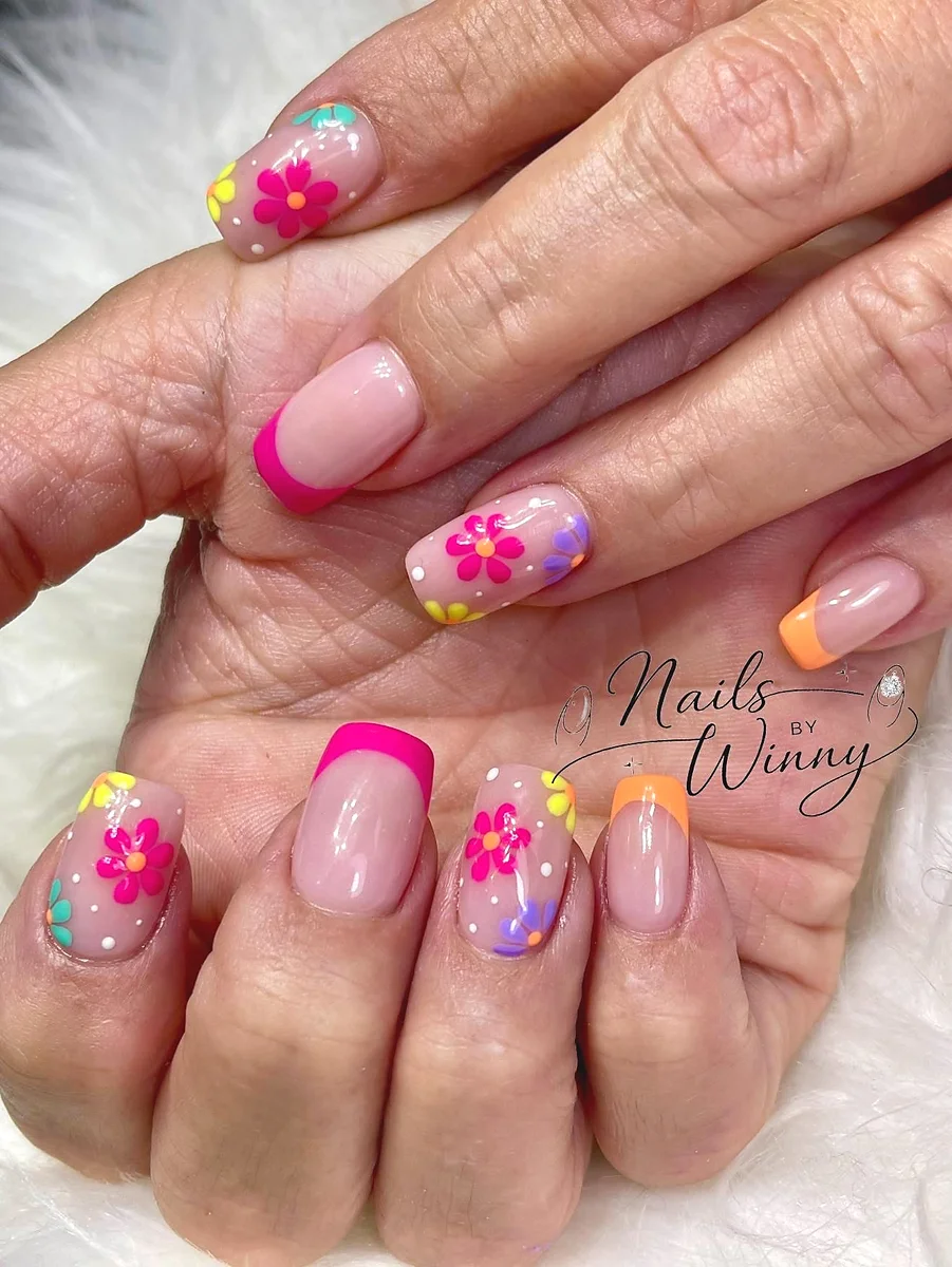 Manicure finish at Maiden Nails Webster NY