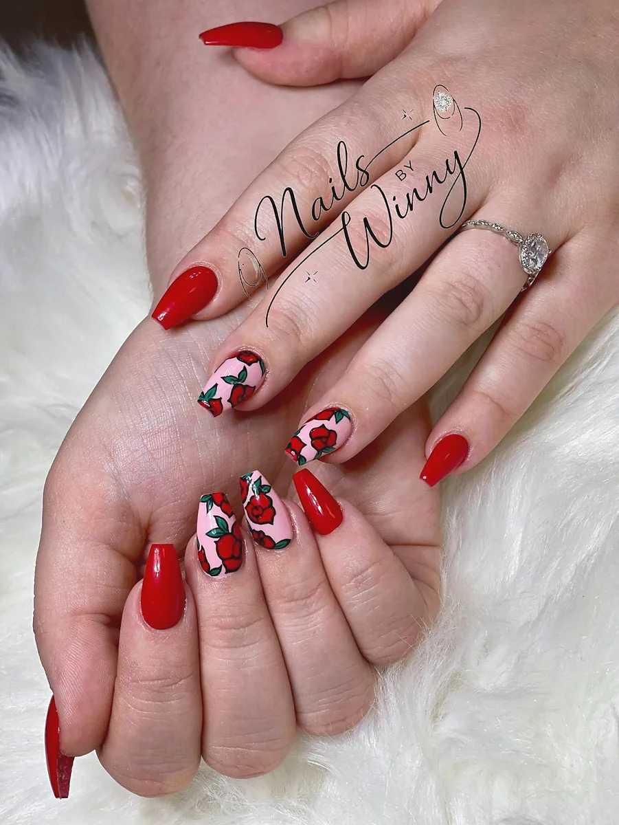 Gel and acrylic nail enhancements at Maiden Nails Webster NY